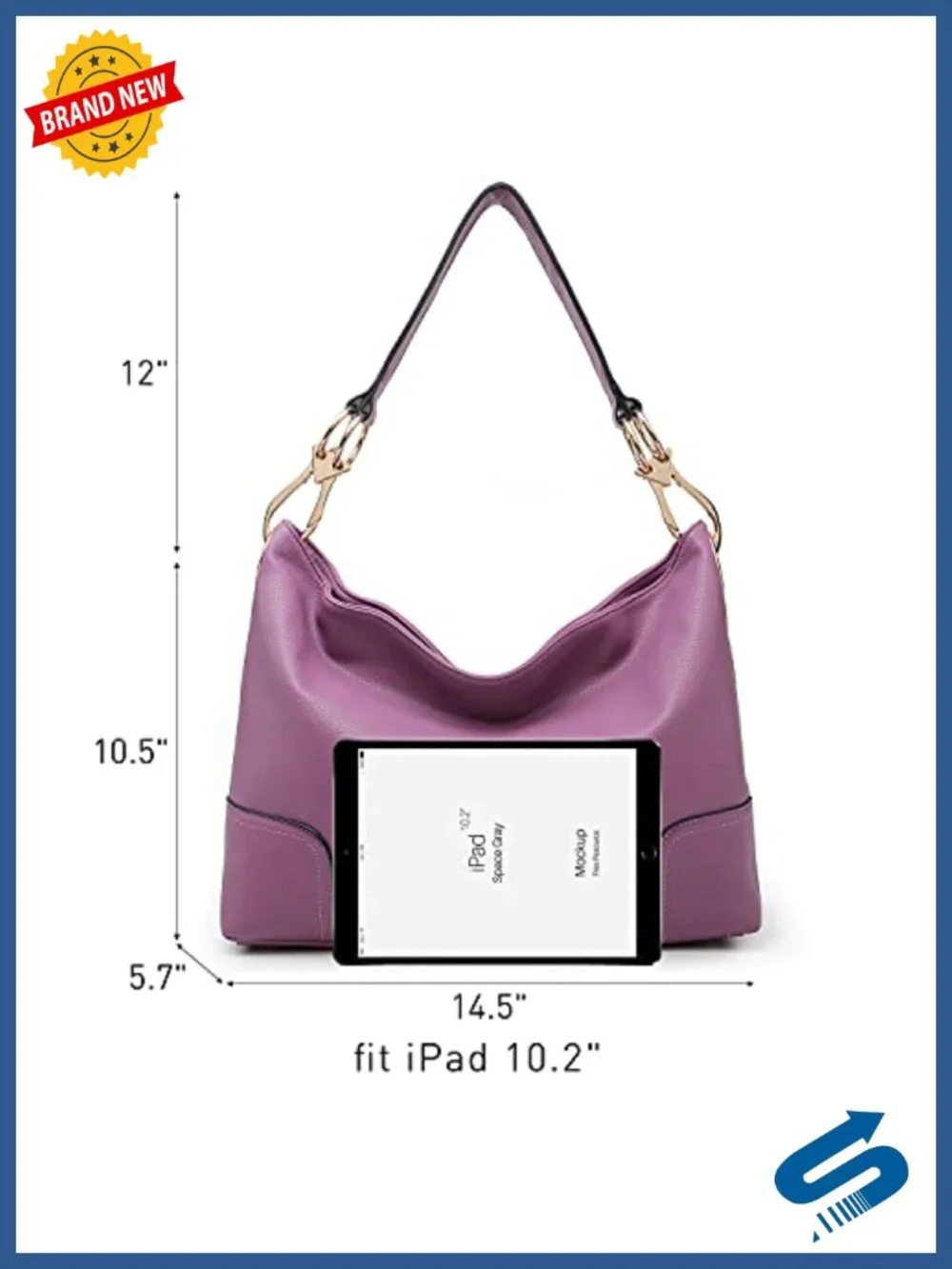 Slouchy Hobo Bag Vegan Leather Shoulder Tote Handbag